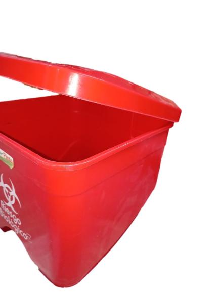 Caneca Roja 20 L Tapa Vaiven Plastica