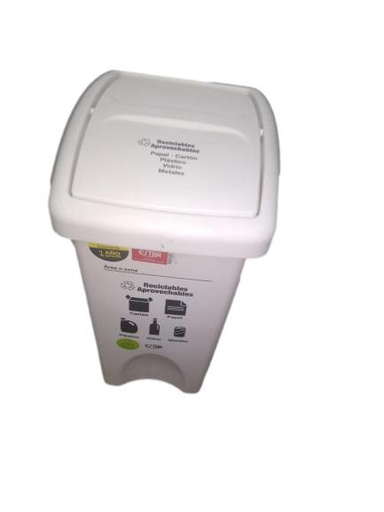 [7702025091133] Caneca Blanca 35 L tapa vaiven Plastica